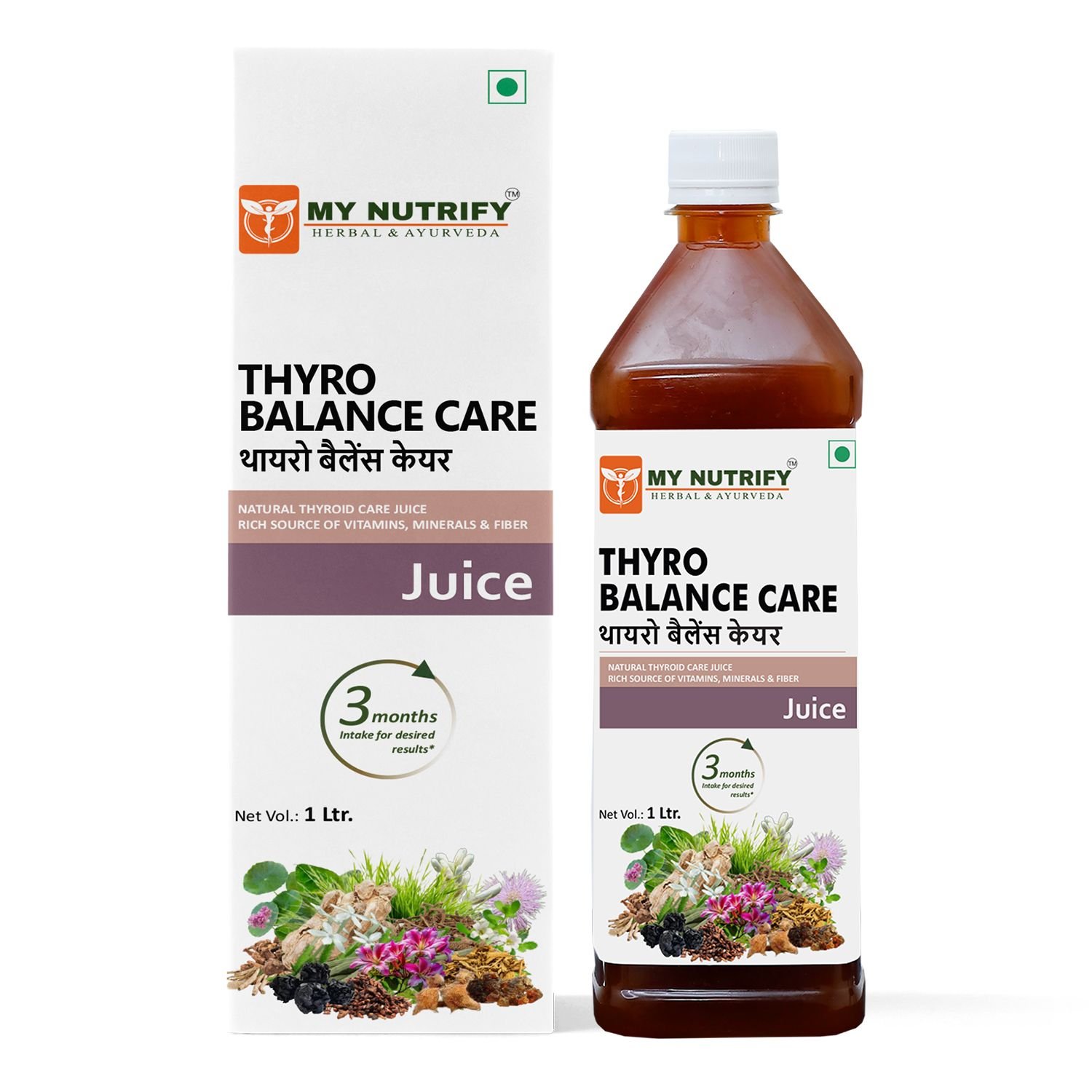 My Nutrify Herbal & Ayurveda's Thyro Balance Care Juice's 1 Ltr |  Natural Thyroid Support, Energy Booster & Metabolism Enhancer.